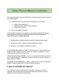 Sistema Financeiro e sua estrutura