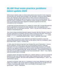 BLAW final exam practice problems latest update 2024.