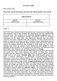 Doctor. English test