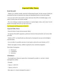Expected Utility Theory: Concepts, Assumptions, and Paradoxes