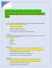 ISO 9000 and Total Quality Management (TQM) Exam Questions and Answers