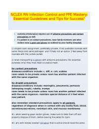 NCLEX RN Infection Control and PPE Mastery: Essential Guidelines and Tips for Success"