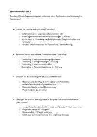 Controlling - Lernzielkontrollfragen - Kap. 1 - 5
