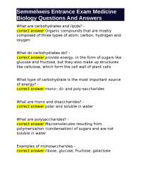 Semmelweis Entrance Exam Medicine: Biology Questions and Answers