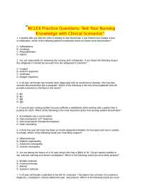 NCLEX Practice Questions: Test Your Nursing Knowledge with Clinical Scenarios