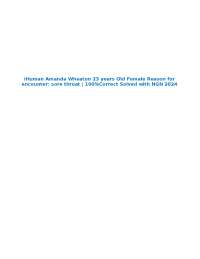 Medical Consultation: Sore Throat Diagnosis and Treatment for a 23-Year-Old Female