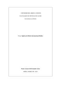 Sujeitos do Direito Internacional Público