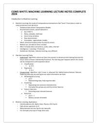 Machine Learning Lecture Notes: Introduction to Machine Learning and Gaussian Distribution