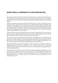 Media trials a hindrance to fair investigation