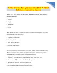 Procurement Techniques: Emergency Ops, Inventory Mgmt, Contract Negotiation