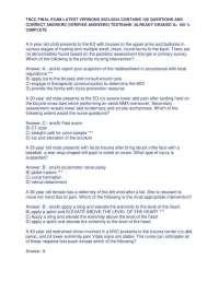 TNCC Final Exam Questions and Answers for Trauma Care 2023-2024