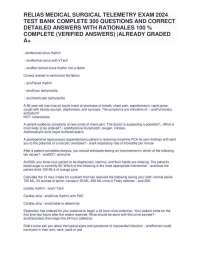 RELIAS MEDICAL SURGICAL TELEMETRY EXAM 2024 TEST BANK COMPLETE 300 QUESTIONS AND CORRECT D