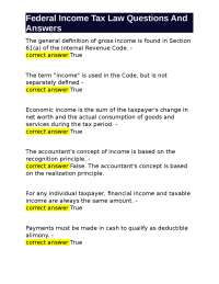 Federal Income Tax Law: Exceptions, Eligibility, and Benefits