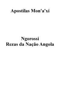 Rezas candomblé Angola