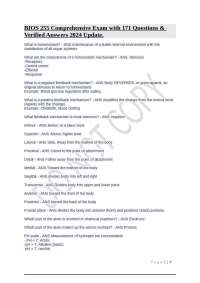 BIOS 255 Comprehensive Exam with 171 Questions & Verified Answers 2024 Update.