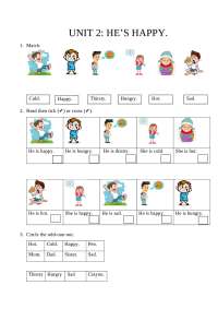 English Language Learning Exercises - Unit 2: He's Happy