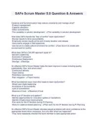 SAFe Scrum Master 5.0 Question & Answers Latest 2024/2025