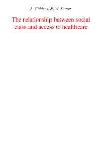 Social Class & Healthcare Access: Disparities & Implications
