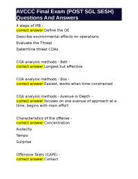 AVCCC Final Exam Study Guide