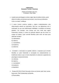 Roteiro de estudos sobre Teoria e Sistemas