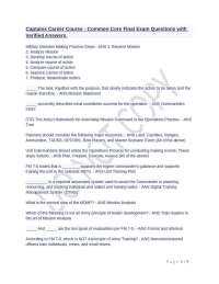 Captains Career Course - Common Core Final Exam Questions with Verified Answers.