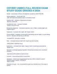 CRT/RRT (NBRC) FULL REVIEW EXAM STUDY GUIDE GRADED A 2024