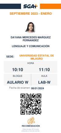 Examen de Lenguaje y Comunicación en la Universidad Estatal de Milagro
