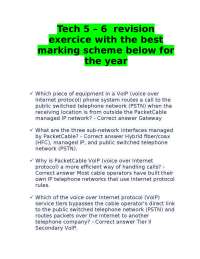 VoIP and Telecommunications Standards Exercise with Answers