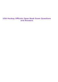 USA Hockey Officials Exam Questions and Answers: Penalties and Rules