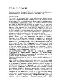 Appunti del corso di studi di genere