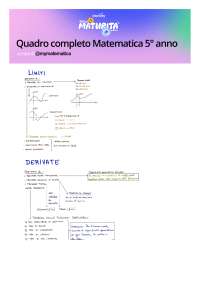 Quadro Completo Matematica 5° anno