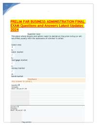 Financial Exam Questions and Answers: Business Administration