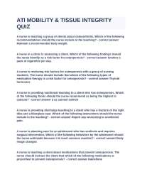 Nursing Quiz: Osteoporosis and Osteoarthritis