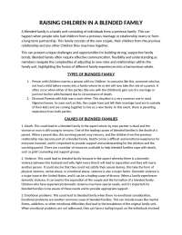 Child Rearing in Blended Family