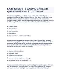 SKIN INTEGRITY WOUND CARE ATI QUESTIONS AND ANSWERS
