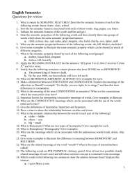 the document gives some of qulessons about semantic lessons.