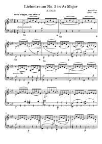Liszt Liebesraum Nuty