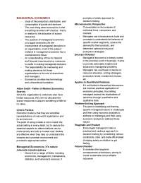 Manegerial Economics 1