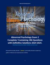 Psych Exam 2: Delusions, Bipolar, Anxiety, Eating, Autism, Sleep, Paraphilic Disorders