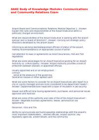 Airport Exec Roles, Responsibilities & Skills: AAAE Modules for Communication & Community