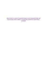 PPR EXAM (2 LATEST VERSIONS 2024) EACH VERSION WITH 100 QUESTIONS AND CORRECT ANSWERS (VER