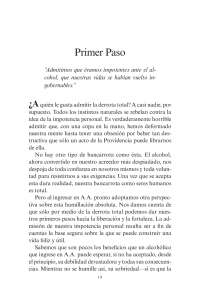 Primer paso del alcoholismo 