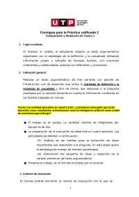 Práctica calificada 2: Comprensión y Redacción de Textos 1 - Prof. Matos Muñoz