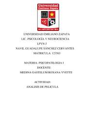 analisis clinico de pelicula