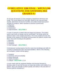 CUMULATIVE 3280 FINAL - WPUNJ (200 QUESTIONS AND ANSWERS) 2024 GRADED A+