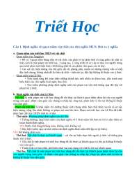 Triết học Mác Lê nin đại cương 