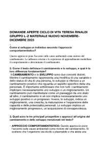 PANIERE DOMANDE APERTE PROF.SSA RINALDI TERESA PSICOLOGIA CICLO DI VITA L-Z (aggiornato)