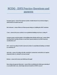 NCIDQ IDFX Practice Questions and Answers for Interior Design
