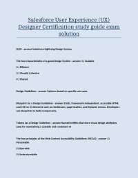 Salesforce UX Designer Certification Study Guide