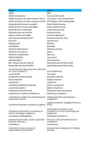 Glossario italiano / inglese inclusione AB24/AB25